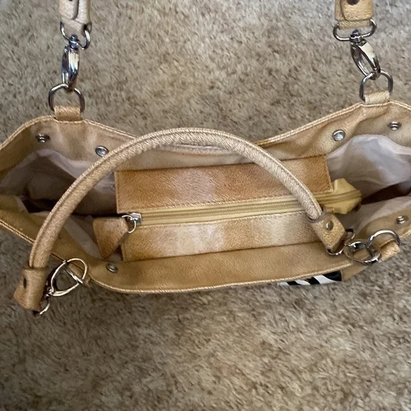 MULTI Animal Print Faux  Leather Tote Purse - Picture 5 of 12